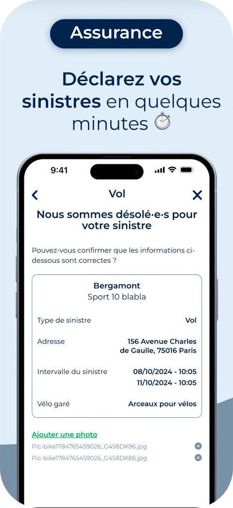 Déclaration de sinistre pour vélos électriques et fatbikes via l’application partenaire Share Lock de Bloomway