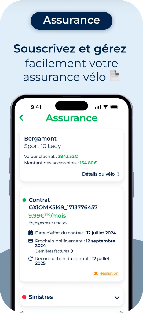 Application partenaire Share Lock de Bloomway pour gérer l’assurance de vélos électriques et fatbikes