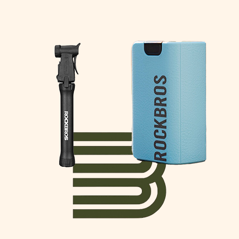 Accessoire Rockbros avec pompe à air manuelle et pompe à air électrique rechargeable pour vélo électrique Bloomway