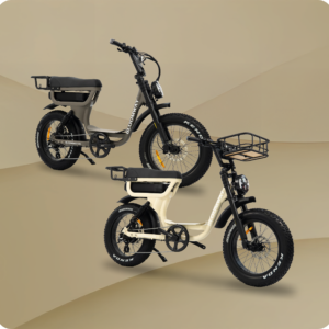 Vélos Électrique Fatbike 2 Places Partner 2 coloris crème et café